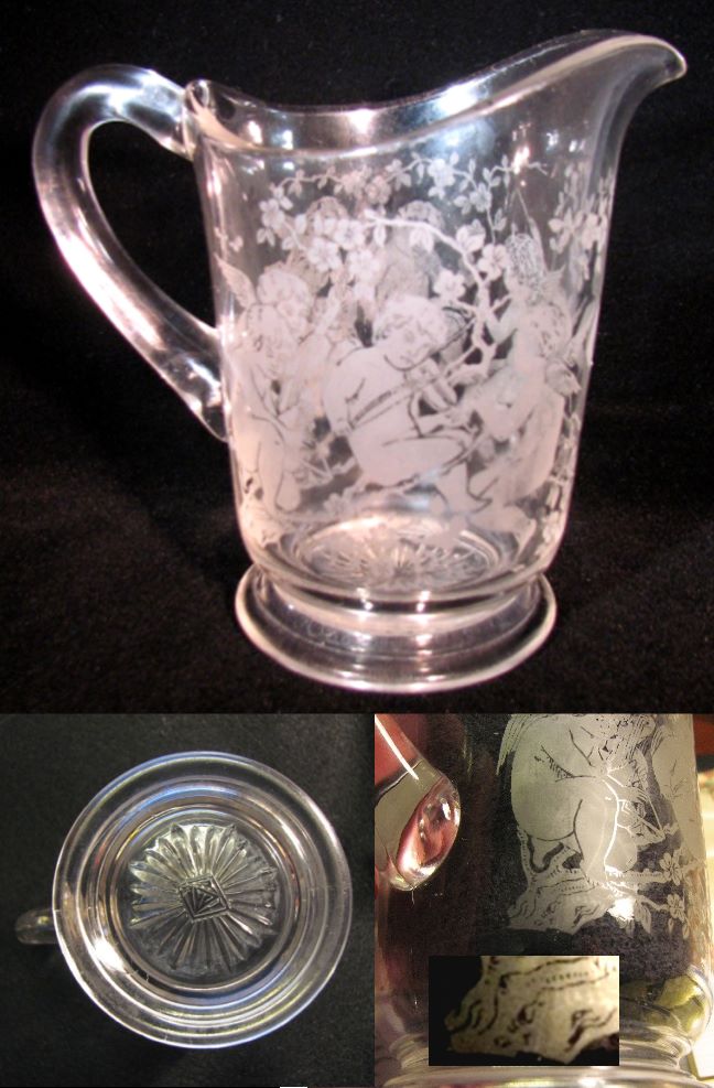 Maryland Glass Etching Works Table Set--Creamer w/ Etch #1142