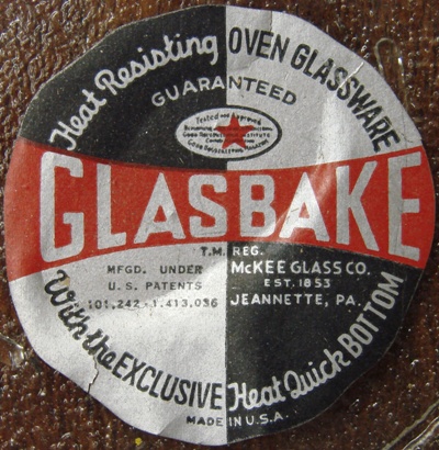 McKee Glasbake Label