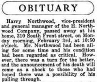 Harry Northwood Obituary