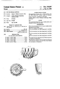 Anchor Hocking Crown Point Cup Design Patent D270507-1