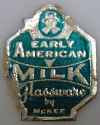 McKee Early American Milk Glassware Label