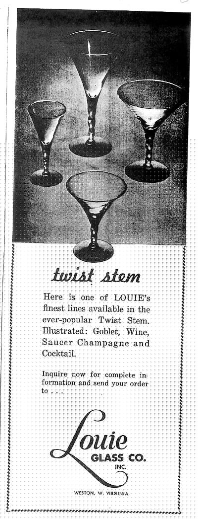 Louie Glass Twist Stems Advertisement