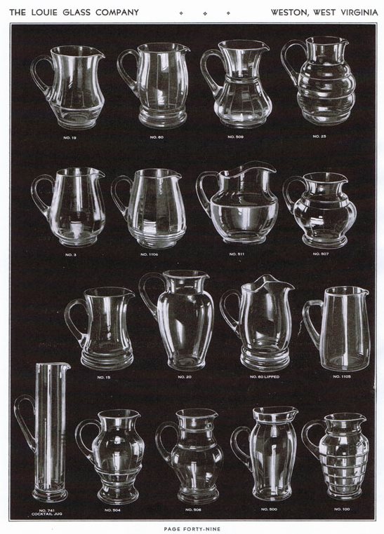 Louie Pitchers from 1929 Catalog