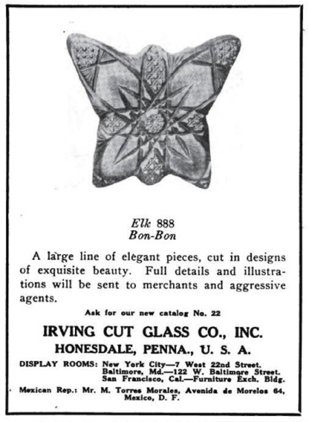 Irving Cut Glass Co. Advertisement