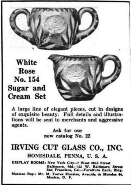 Irving Cut Glass Co. Advertisement