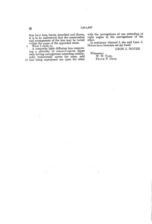 Houze Lens Patent 1211447-3