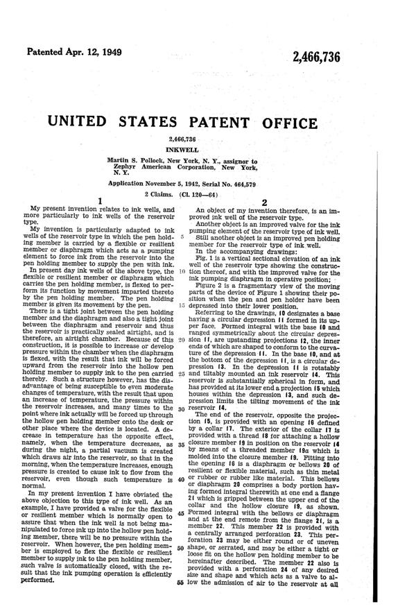 Zephyr American Inkwell Patent 2466736-2