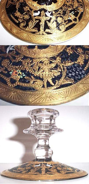 Unknown Cupid Gold Encrusted Decoration