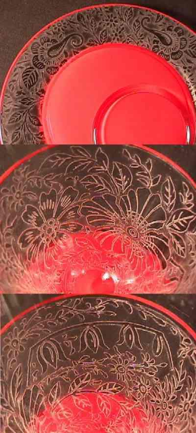 Unknown Brocade Etch on Unknown Snack Set