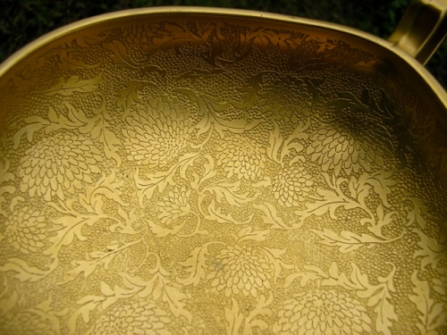 Unknown Gold Encrusted Chrysanthemum Brocade Etch