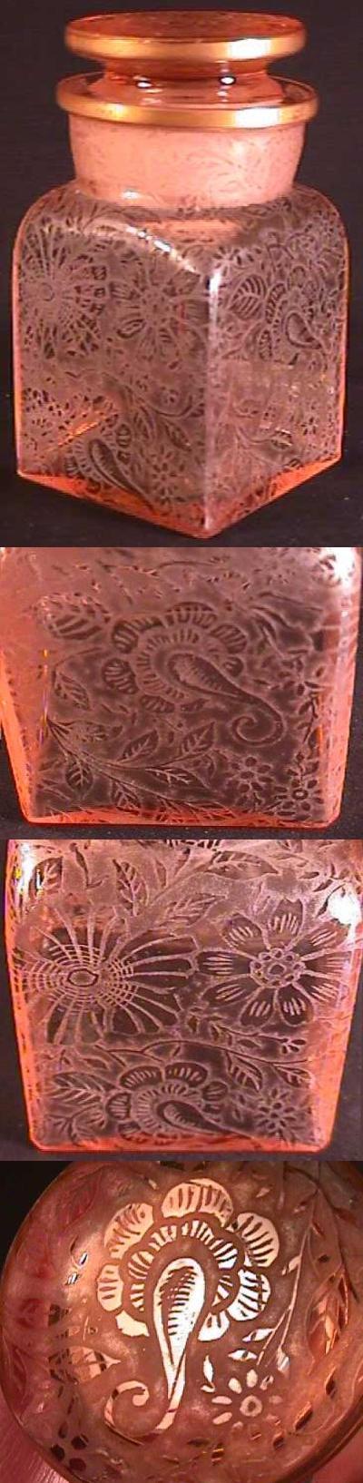 Unknown Brocade Etch on Westmoreland Bottle