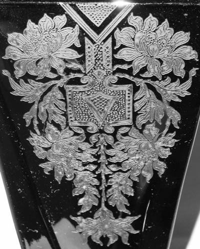Unknown Etch on New Martinsville # 33 Modernistic Vase