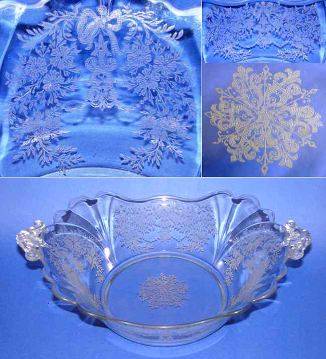 Unknown Etch on Central # 148 Deco Fan Bowl