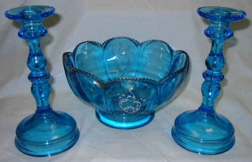Dugan "Nestor" Bowl w/ Unknown Candlesticks