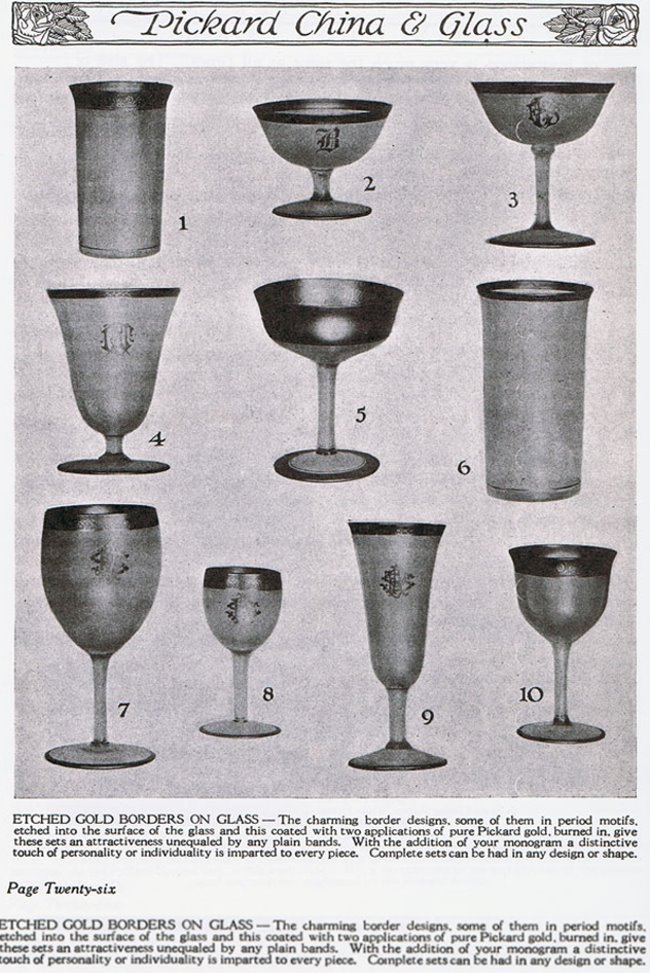 Pickard China & Glass Catalog Page