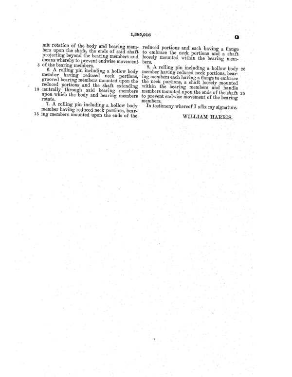 Imperial Manufacturing Rolling Pin Patent 101385916-4