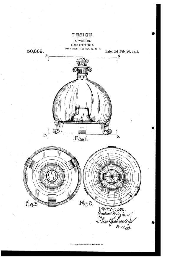 Wiczian Decanter Design Patent D 50369-1