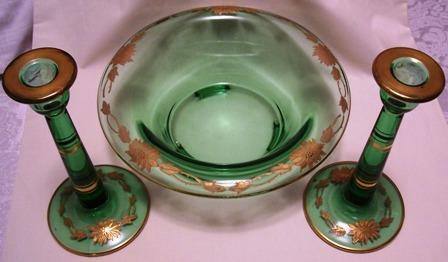 Fostoria Dec  44  Rivera  Console Set