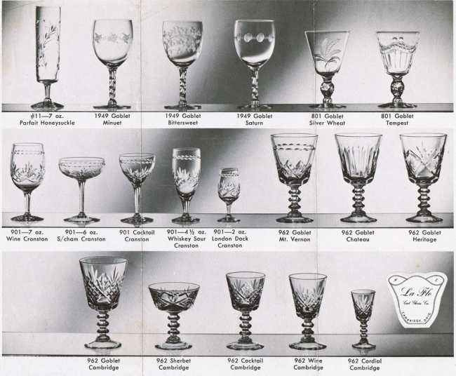 La Flo Stemware Catalog Page
