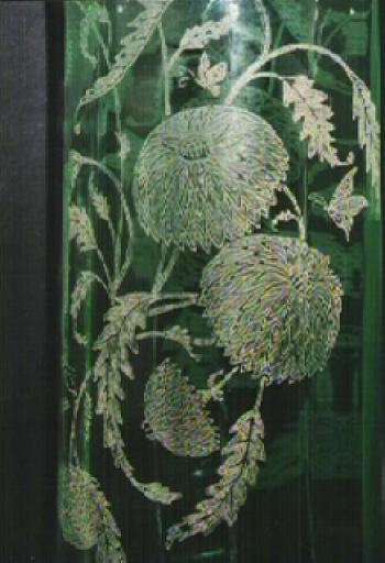 Paden City Zinnia and Butterfly Etch