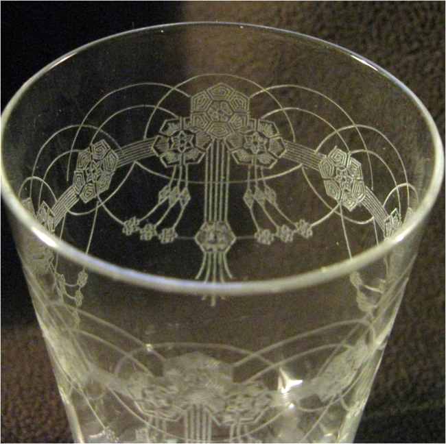 Paden City "Tassel, Art Nouveau" Etch