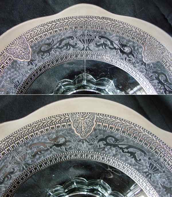Lotus # 902 Plantagonet Heavy Silver Decoration on Duncan & Miller #  8 Bowl
