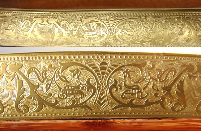 Lotus # 889 Georgian Gold Border Etch