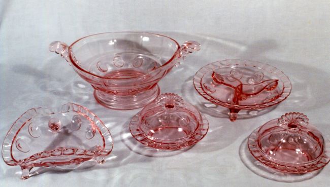 New Martinsville "Moondrops" or Georgian Pink Collection