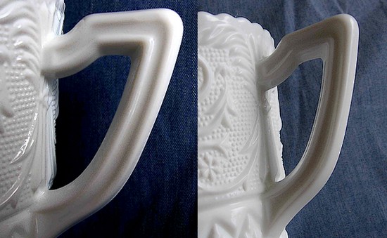 Tiffin #741 White Lace Creamer Handle
