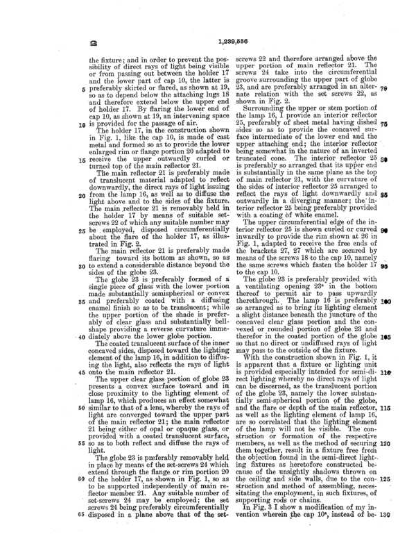 Beardslee Chandelier Light Fixture Patent 1239556-3