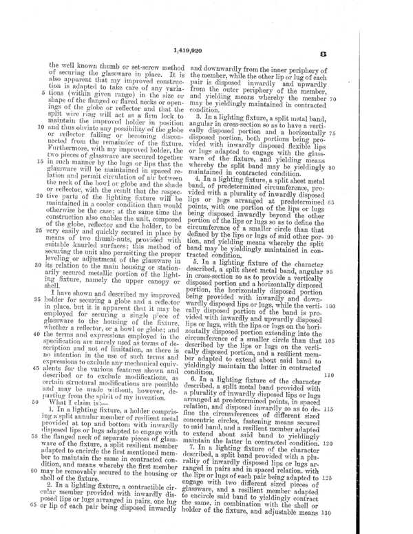 Beardslee Chandelier Light Fixture Patent 1419920-5