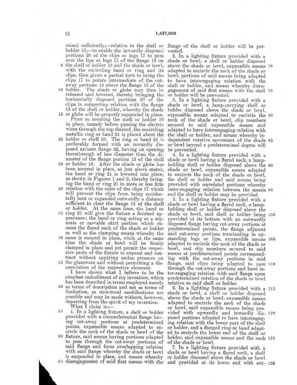 Beardslee Chandelier Light Fixture Patent 1437502-3