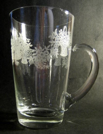 Unknown Tumbler w/ Morgantown Hotel Drake Basket Etch