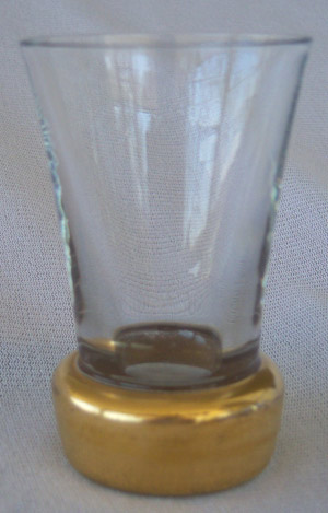 Unknown Tumbler with Gold Finished Weighted Base