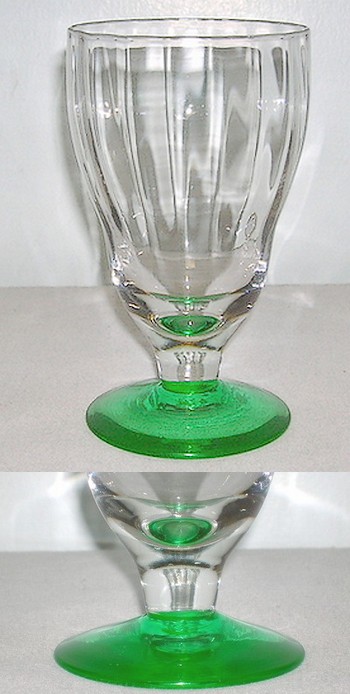 Unknown Footed Tumbler 18 Rib Optic