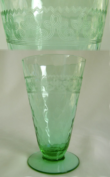 Unknown Diamond Optic Footed Tumbler