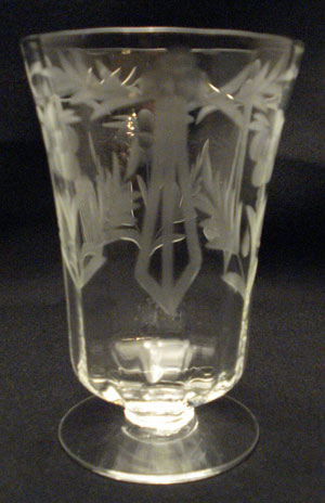 Unknown Footed Tumbler with Wheel Cutting
