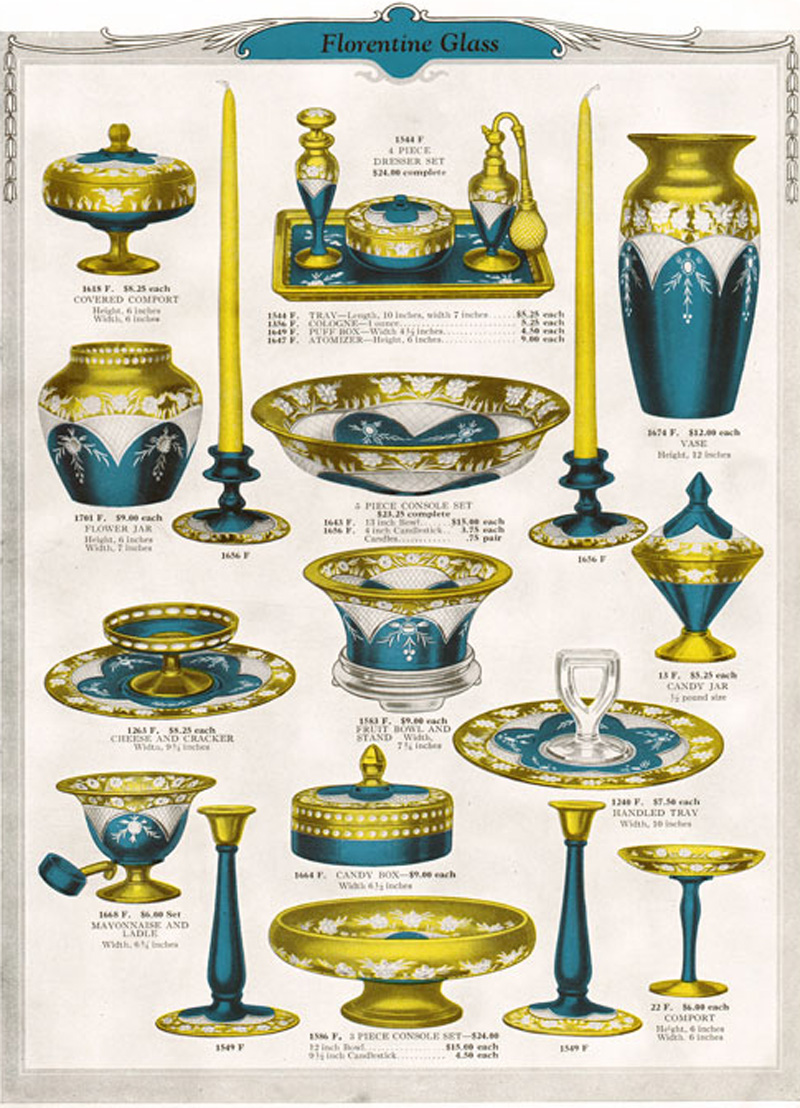 Fort Dearborn 1927 Catalog Page for Florentine Glass
