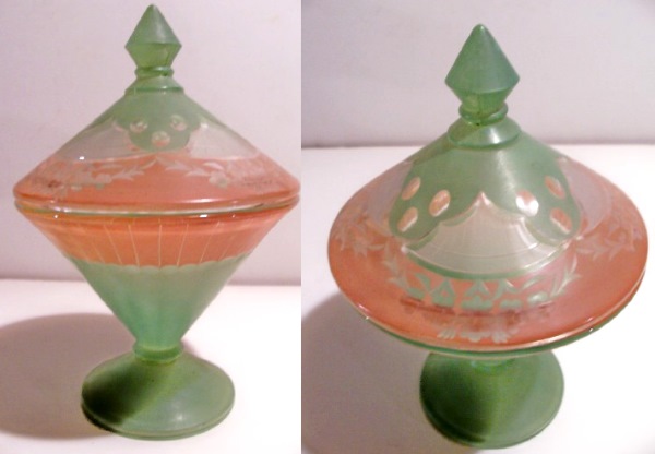 Westmoreland #1707 Candy w/ Cased & Cut Decoration