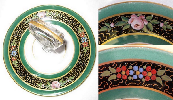 Westmoreland Enameled Rose Decoration