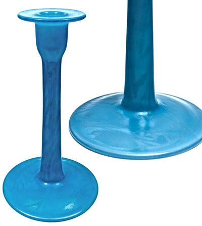 Westmoreland Candlestick with Moire Decoration
