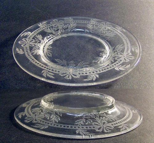 Unknown Plate w/ Lotus #1023 Border Etch