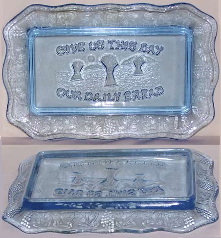 Unknown Blue Bread Plate