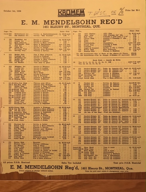 KROMEM 1936 Catalog Page 18
