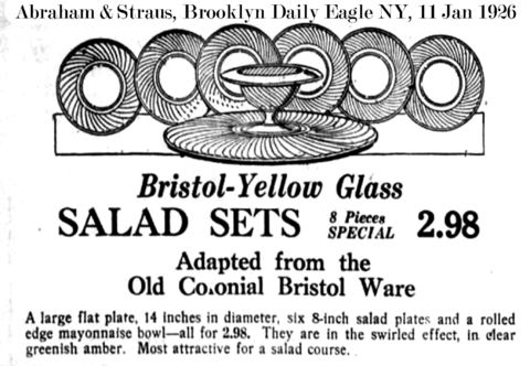 Unknown Spiral Optic Salad Set Advertisement