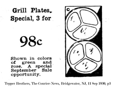 Unknown Grill Plate Advertisement