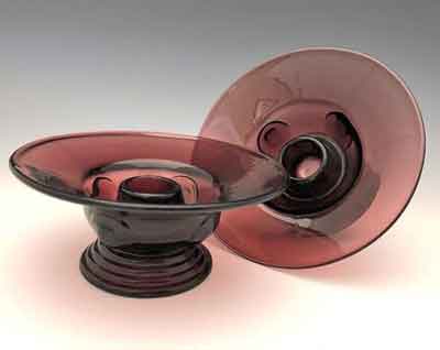 New Martinsville #  37 Moondrops Candle Bowls