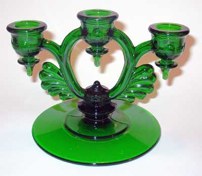 New Martinsville #  37 "Moondrops" or Georgian Candleholder