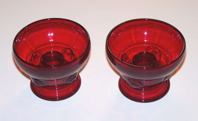 New Martinsville #  37 "Moondrops" or Georgian Candleholder with Sherbet Style Cup