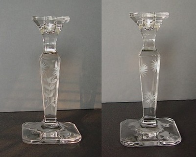 Cambridge #2800/109 Candlestick w/ Cutting